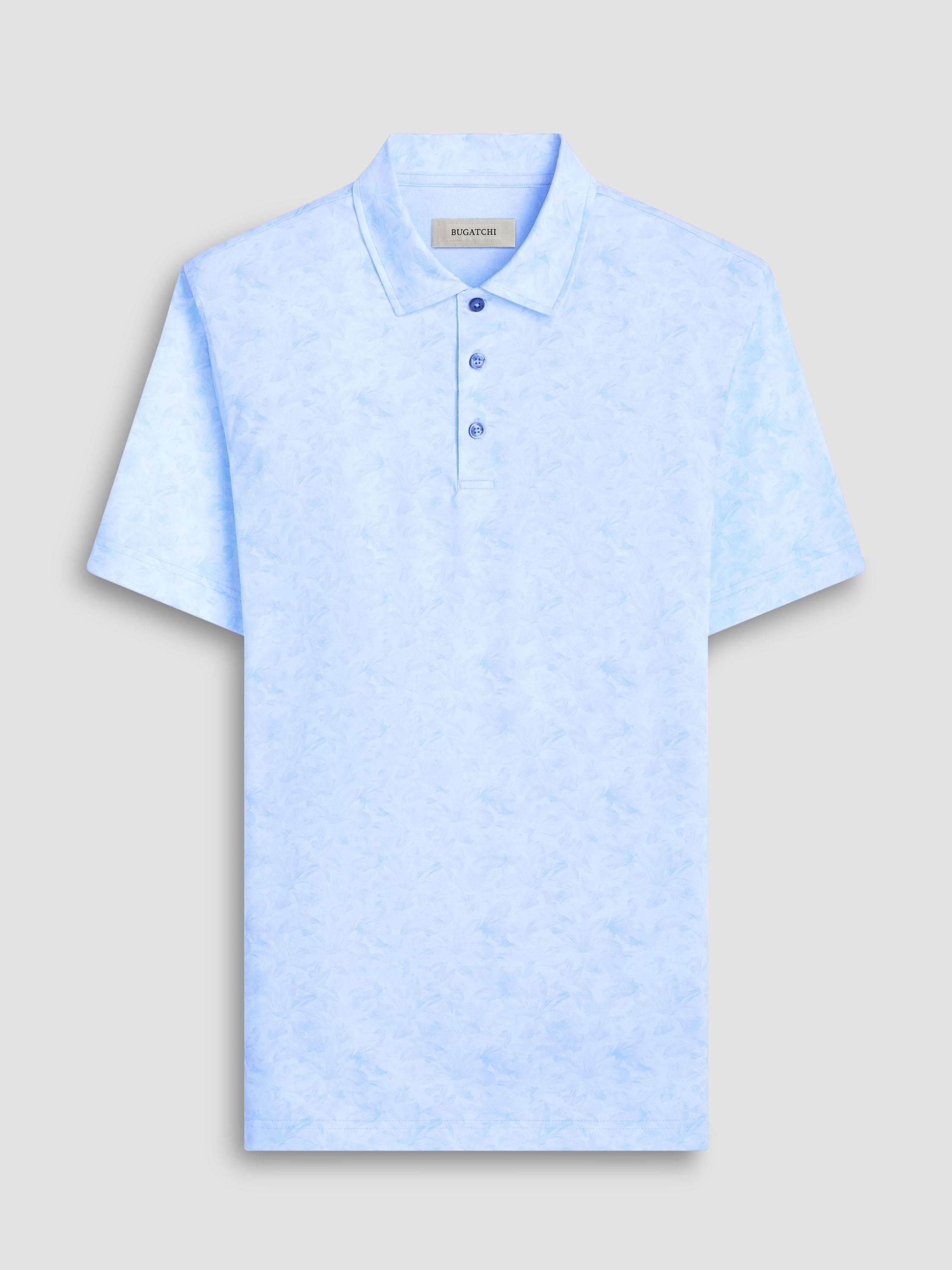 VINCENT Double Sided Floral/Solid OoohCotton Polo Shirt