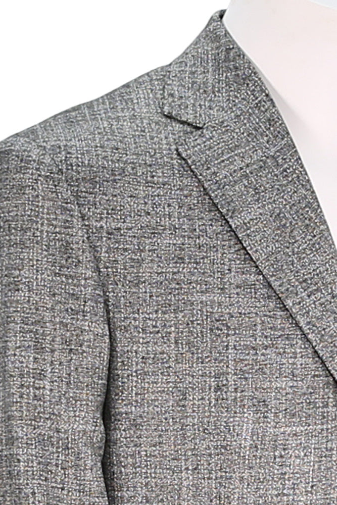 Jack Victor Men's Sport Coat In Textured Charcoal Close Up
