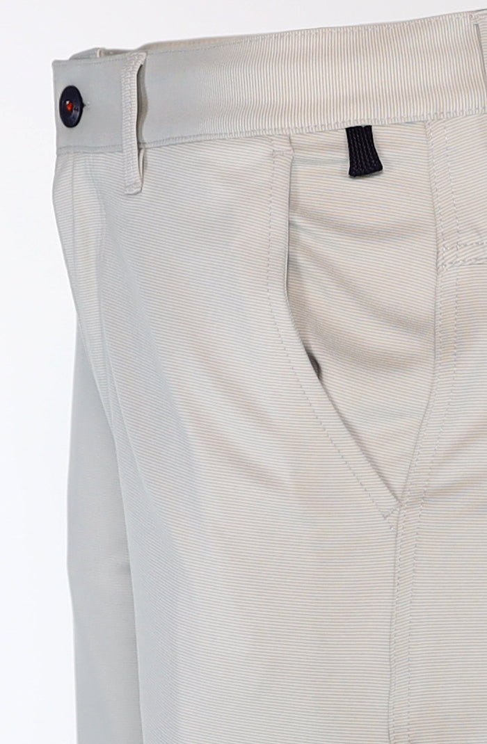 Halsey Breakwater Men’s Performance Shorts in Silver Stripe with Side Pocket