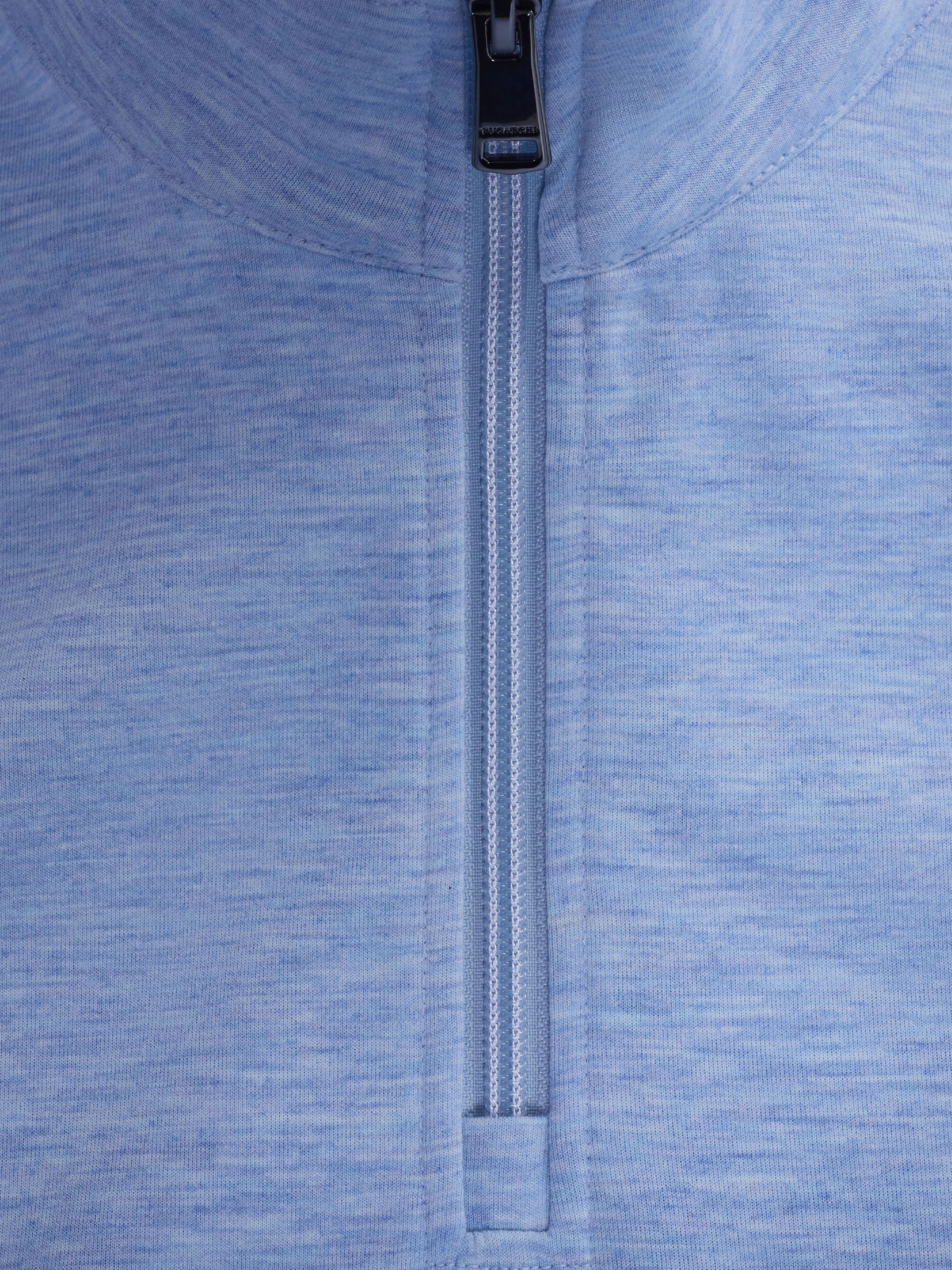 Bugatchi L/S Quarter Zip Knit, Air Blue