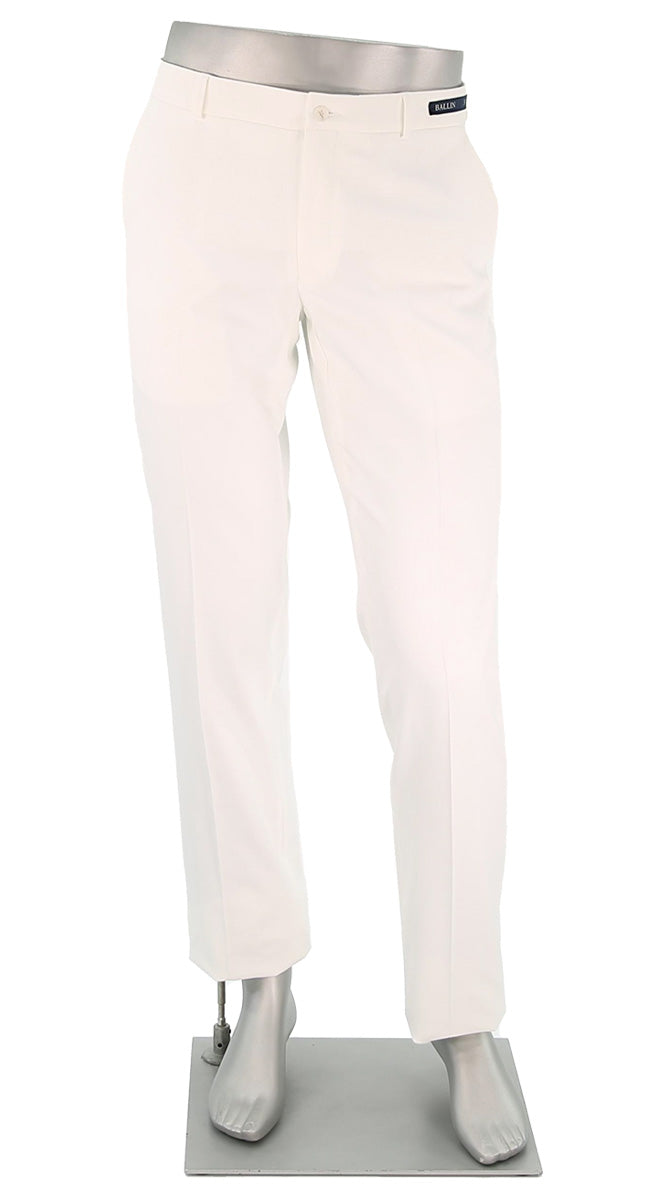 Ballin Men's Microfiber Performance Pants In Ivory - Mondo Uomo