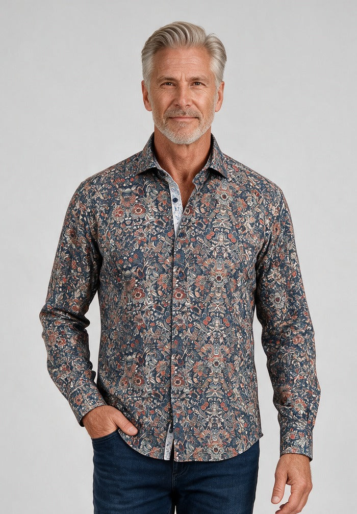 Paul and Shark Floral Shirt — model detail