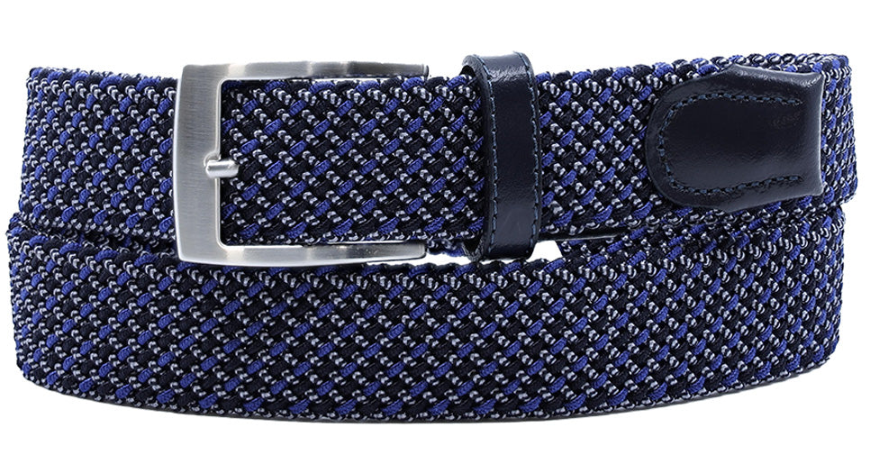Alberto Colin Stretch Braided Men’s Navy Golf Belt B8835 – Mondo Uomo