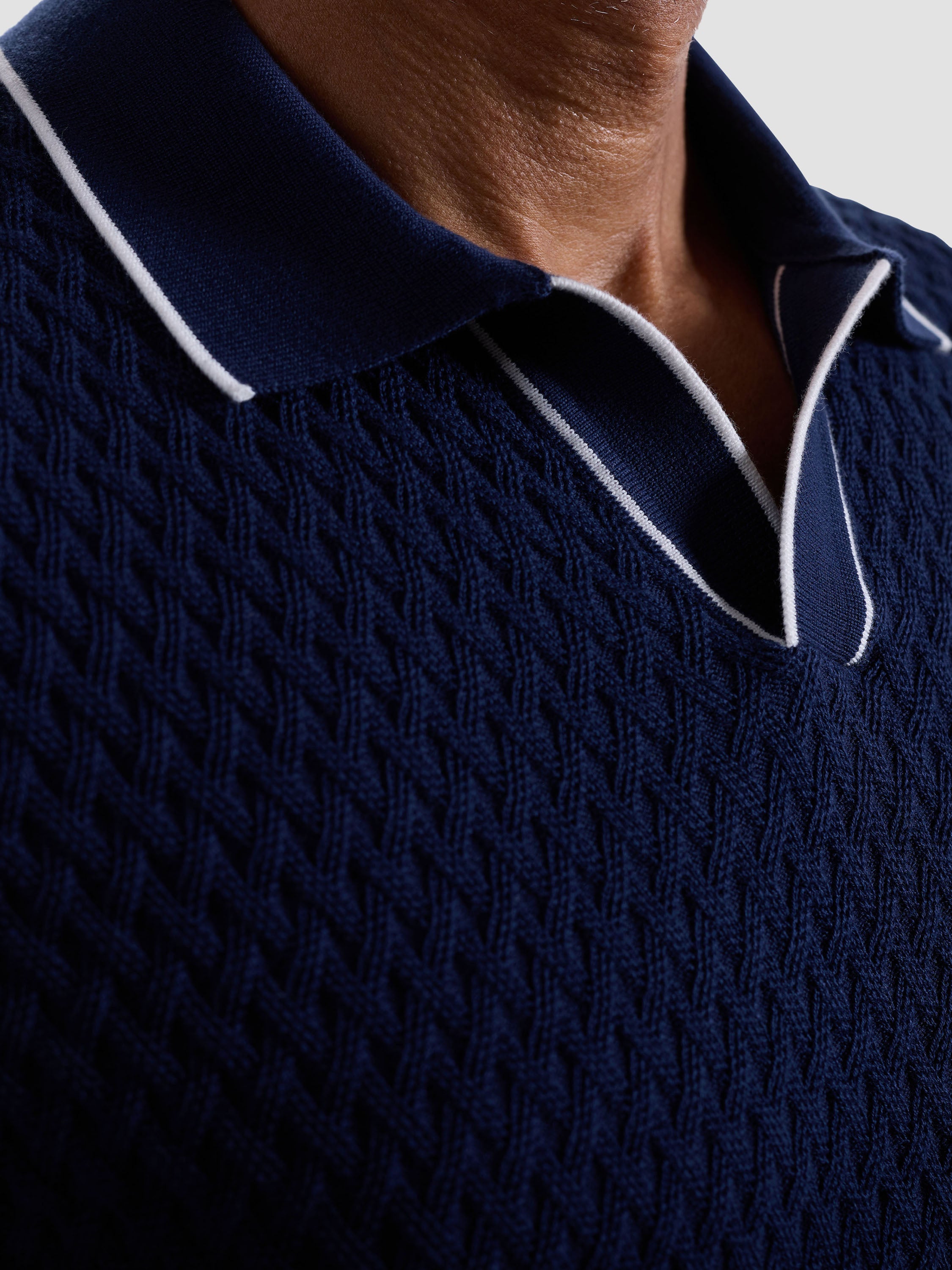 Bugatchi S/S Johnny Collar Sweater
