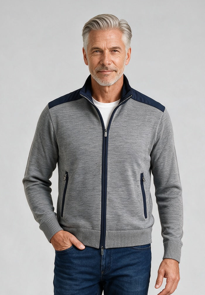 Paul & Shark Full Zip Sweater — model detail