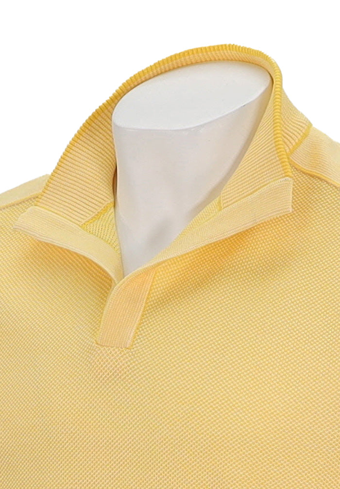 St. Croix Open Mock Crystal Stitch Sweater, Banana