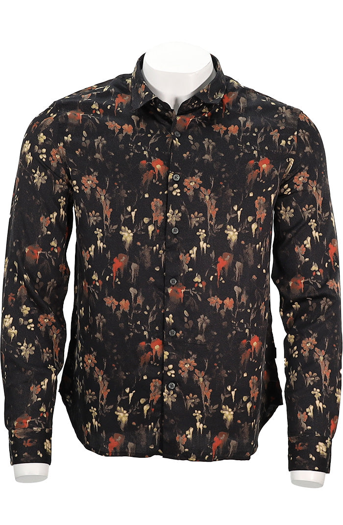 John Varvatos Ross Long Sleeve Shirt For Men In Dark Brown - Mondo Uomo