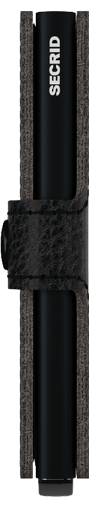SECRID Men's Miniwallet Vegetable Tanned In Black/Black Side View