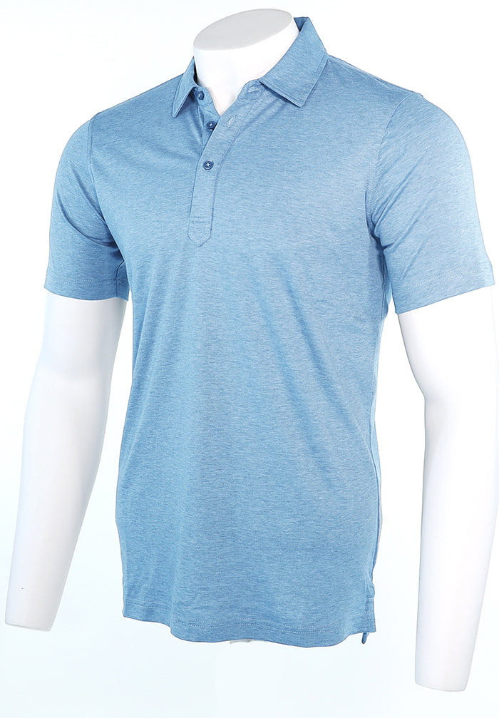 Raffi Aqua Cotton Sherwood Polo in Water – view 3 #Color_Water