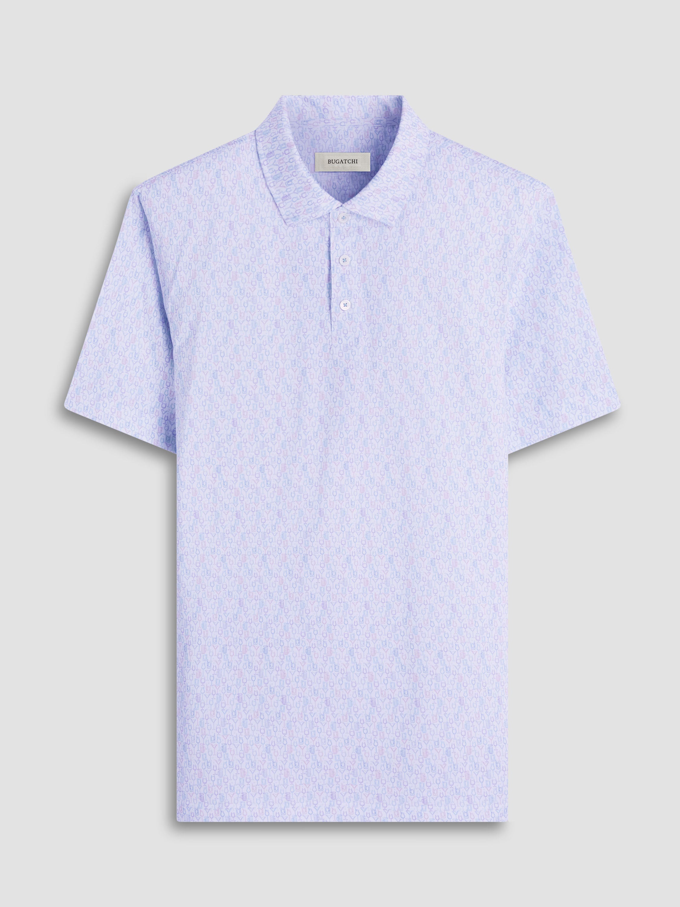 S/S Bugatchi Ooohcotton Victor For Men In Air Blue - Mondo Uomo