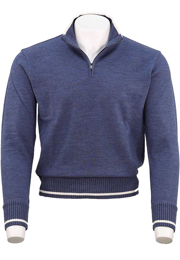 Paul & Shark Pure Wool Half-Zip, Cadet Blue