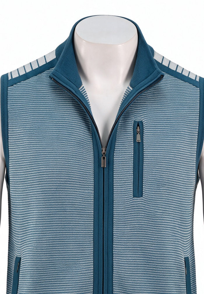 St. Croix Milano Rib Multi-Pocket Vest, Blue Danube – view 2