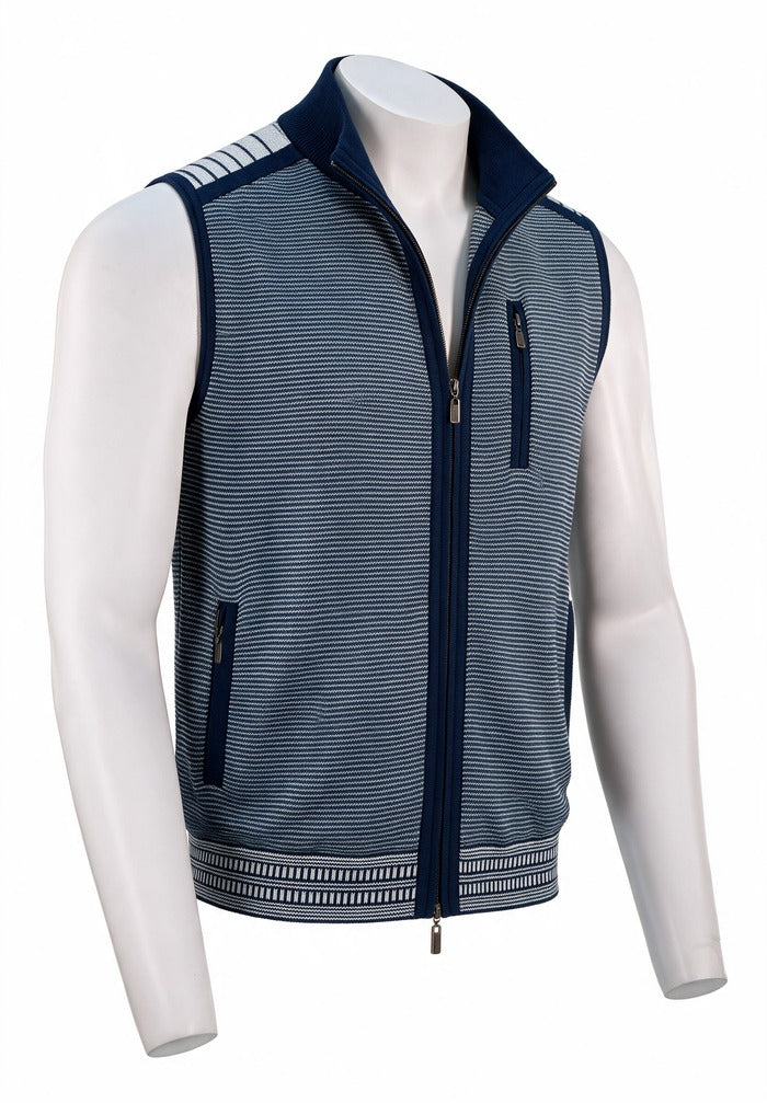 St. Croix Milano Rib Multi-Pocket Vest, Seaport Navy – view 3