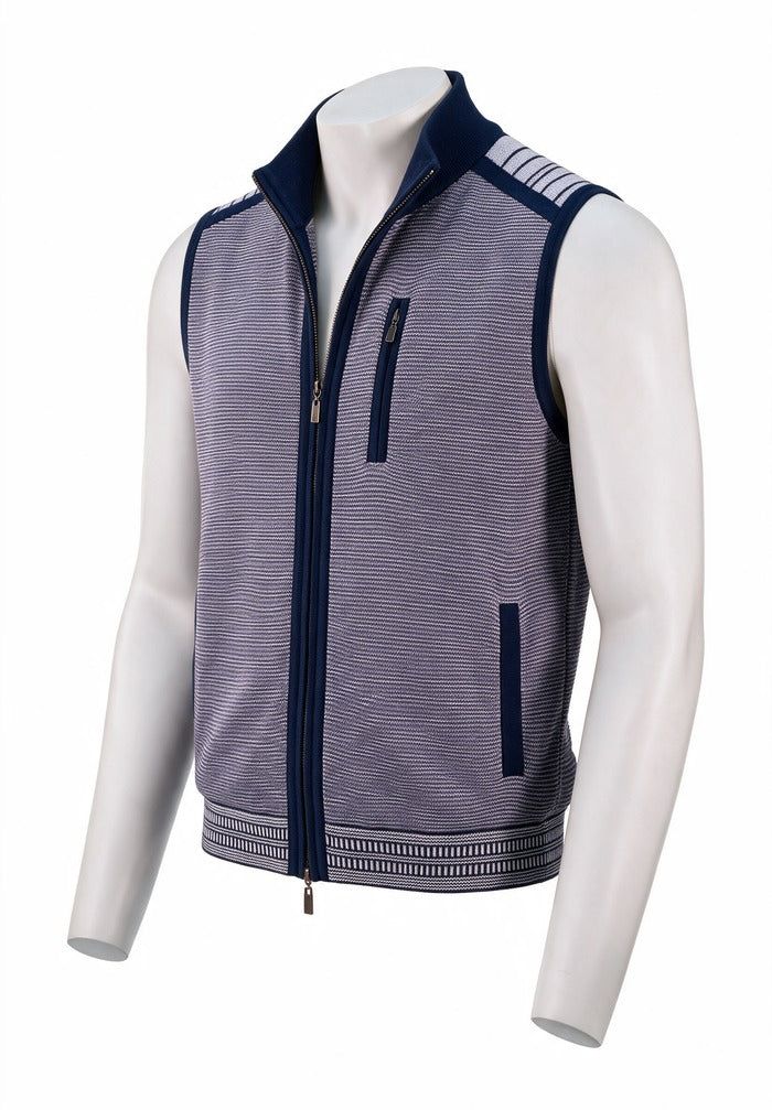 St. Croix Milano Rib Multi-Pocket Vest, Shade Purple – view 3