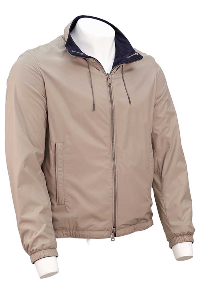 Paul & Shark 2-in-1 Reversible Blouson, Mushroom/Navy