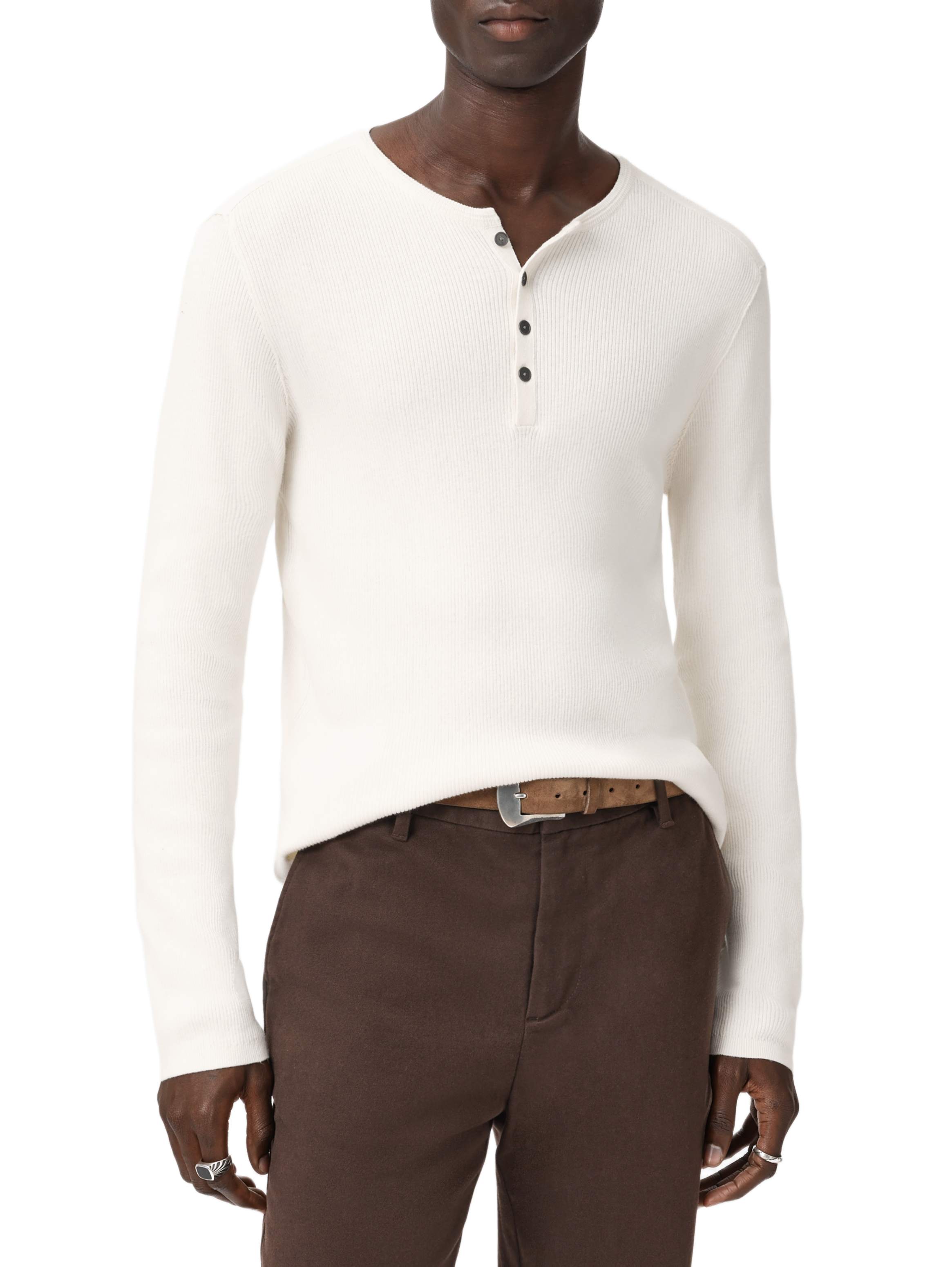 John Varvatos Long Sleeve Henley, SALT