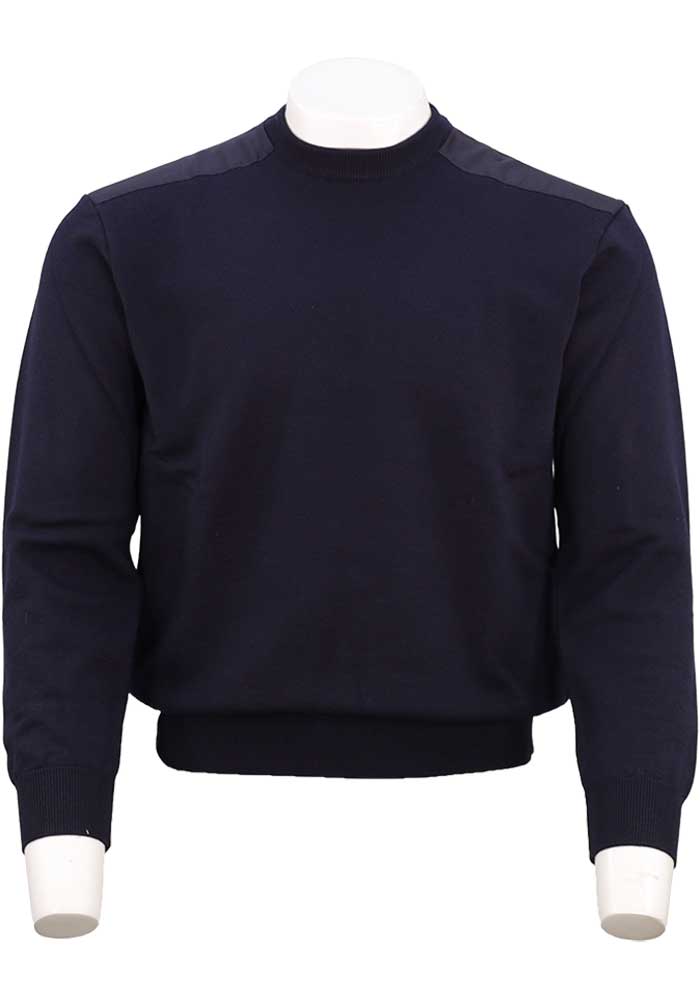 Paul & Shark Merino Extrafine Crewneck, Navy/Taupe