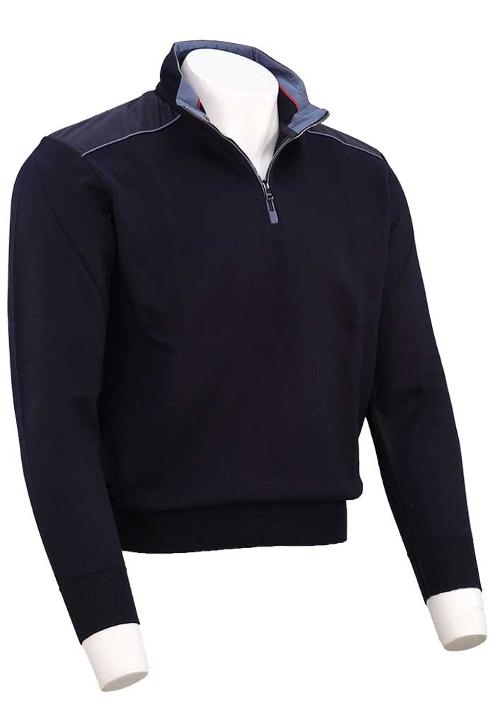 Paul & Shark Pure Wool Typhoon Platinum Half-Zip, Blue