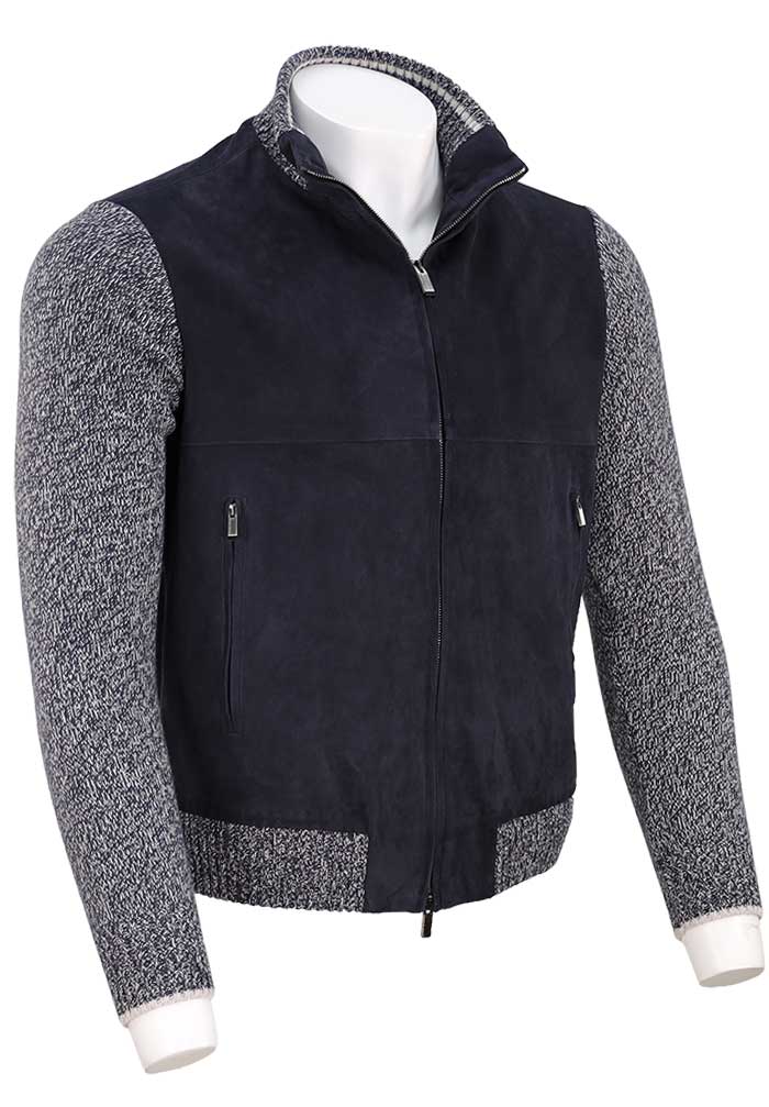 Paul & Shark Aqualeather Front Hybrid, Blue/Grey