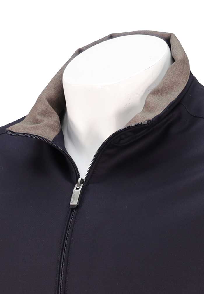 Paul & Shark Merino Extrafine Rain System Hybrid, Navy/Taupe