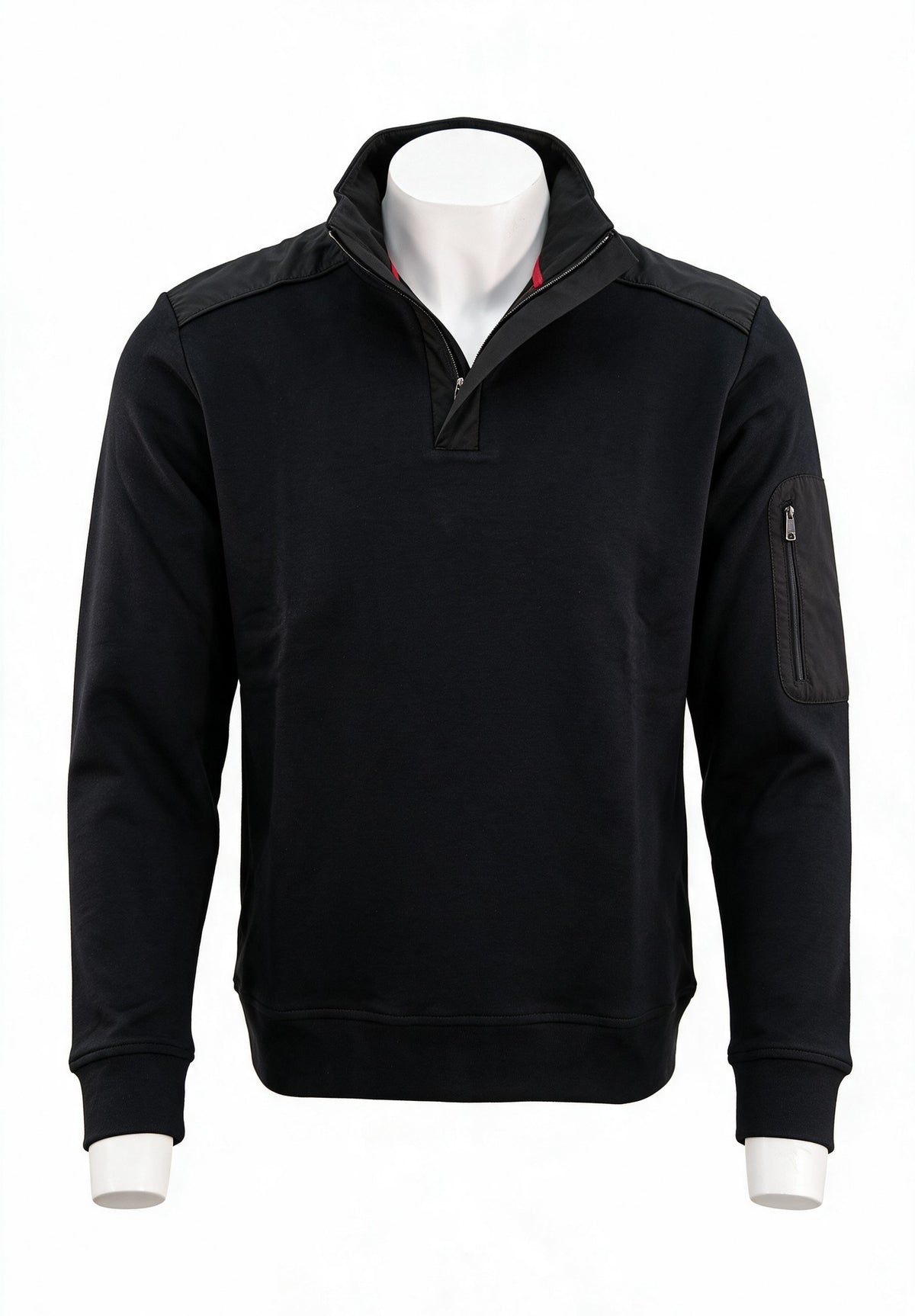 Paul & Shark Xsoft Fleece Half-Zip, Black | Mondo Uomo Naples FL