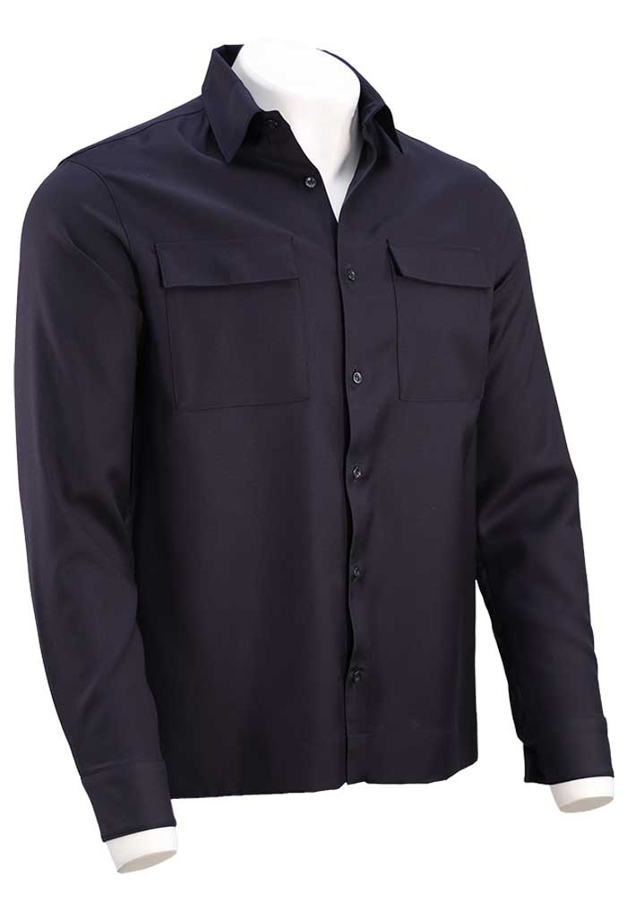 Paul & Shark Loro Piana Rain System Overshirt, Navy