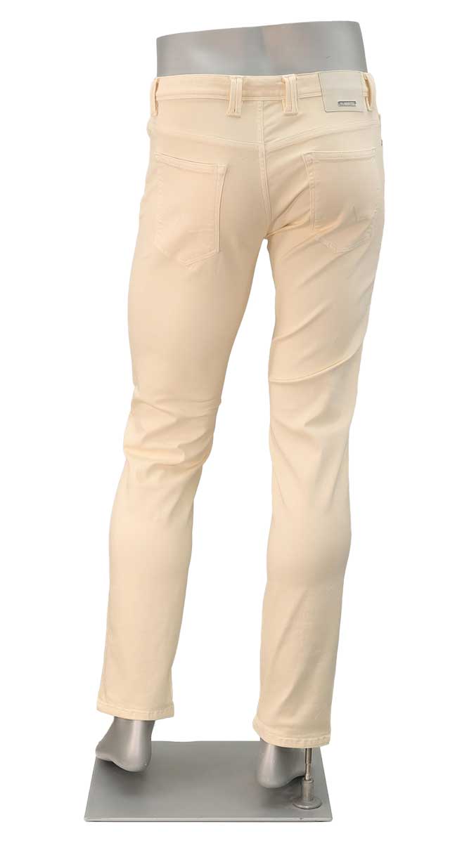 Alberto Pipe Stretch Colored Denim Bone – view 4