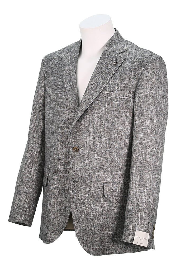 Jack Victor Men's Sport Coat In Textured Charcoal Angled View 1251300