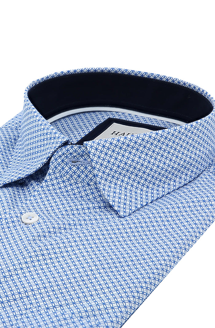 Haupt Men's Long Sleeve Shirt In Blue Close Up 9014-2314