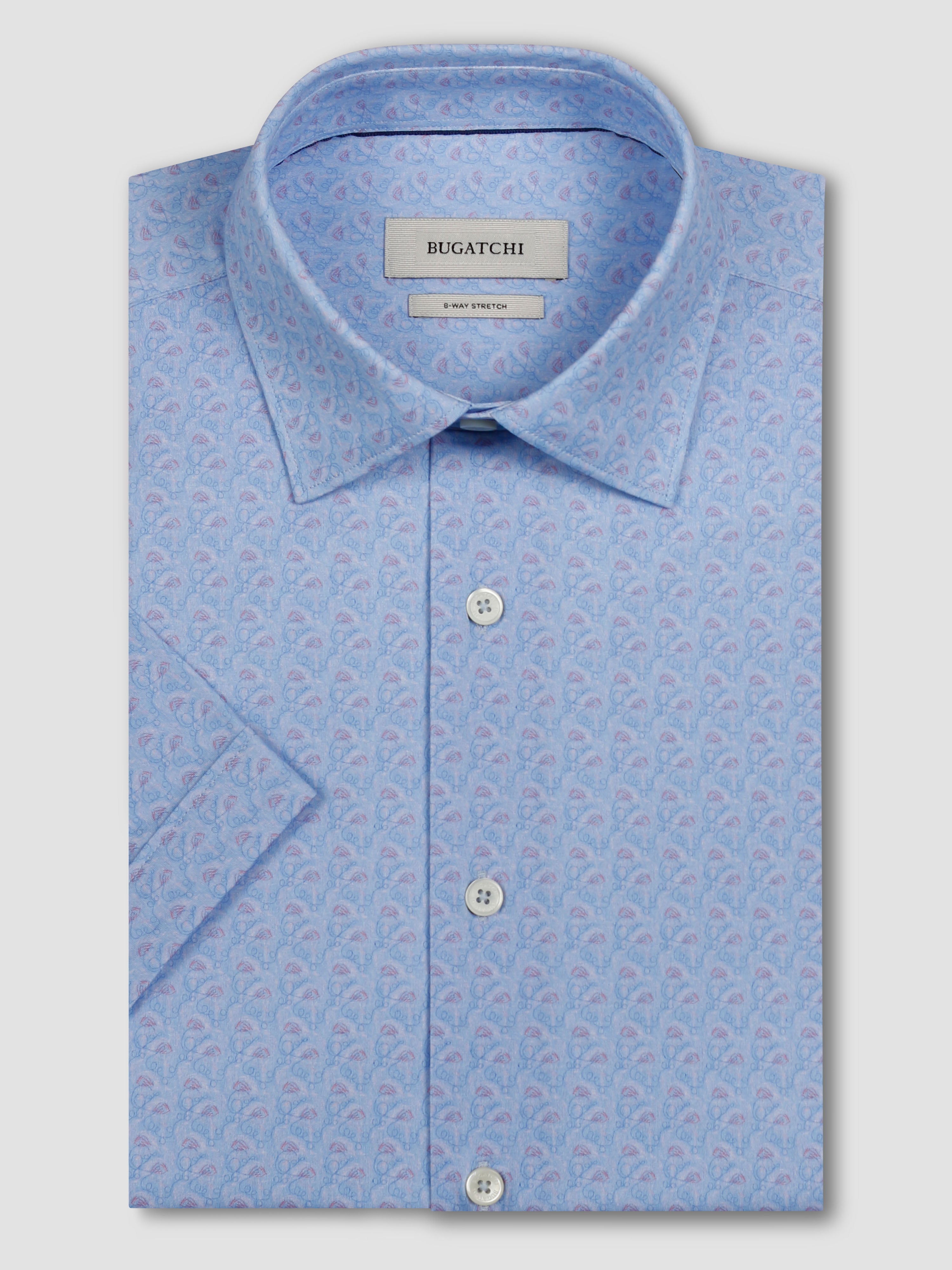 Bugatchi Ooohcotton S/S Shirt, Periwinkle