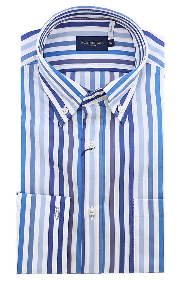 Paul & Shark Supima cotton Striped Shirt V01 / 18 Paul & Shark Supima cotton Striped Shirt V01 / 18