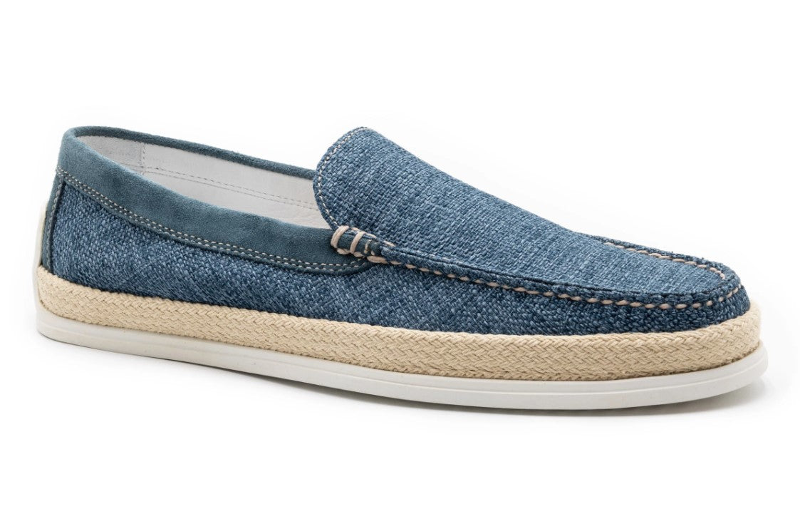 Watercolor Cotton Venetian Loafers Ocean