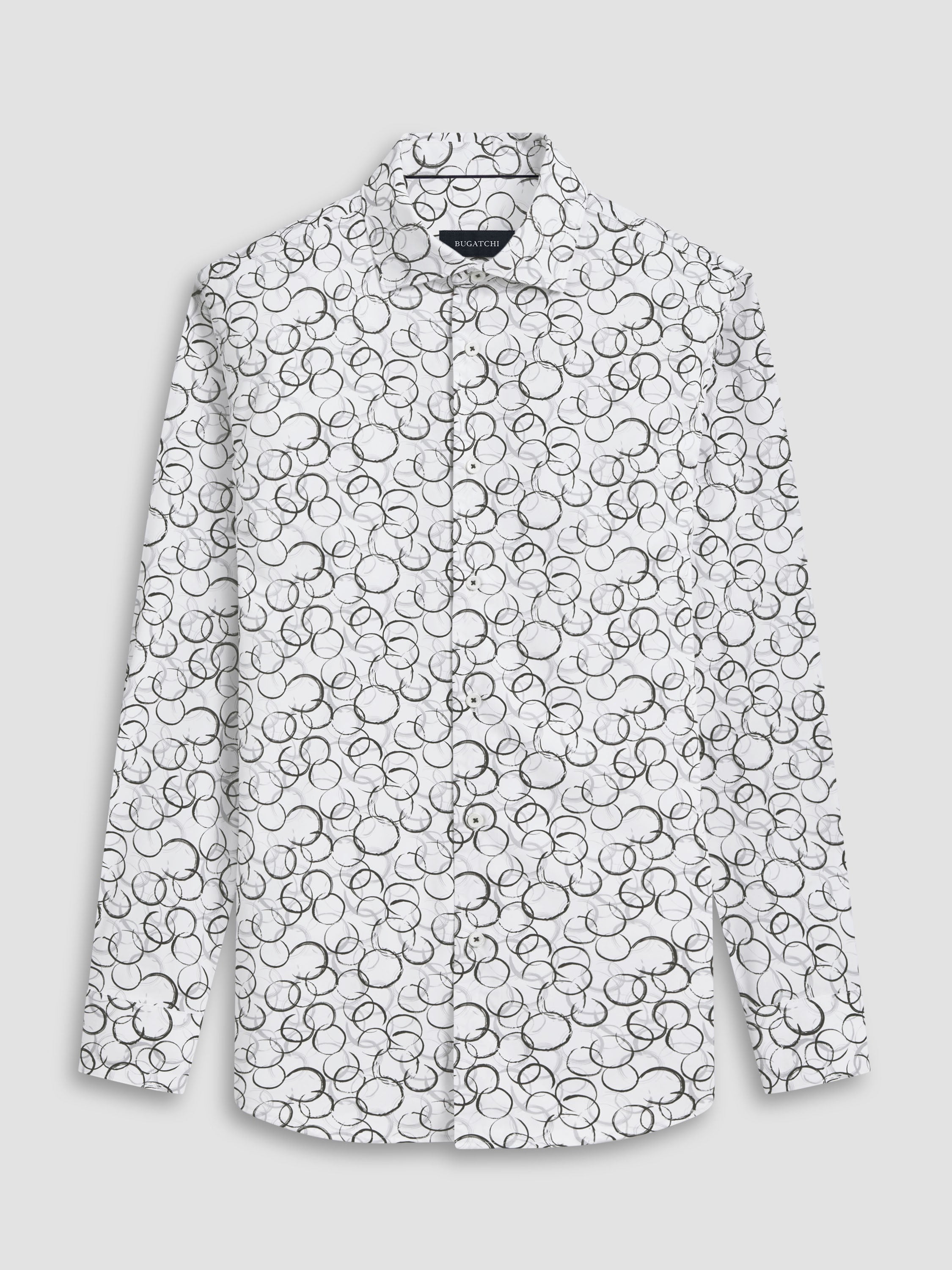 Bugatchi Axel Woven L/S Shirt, Black