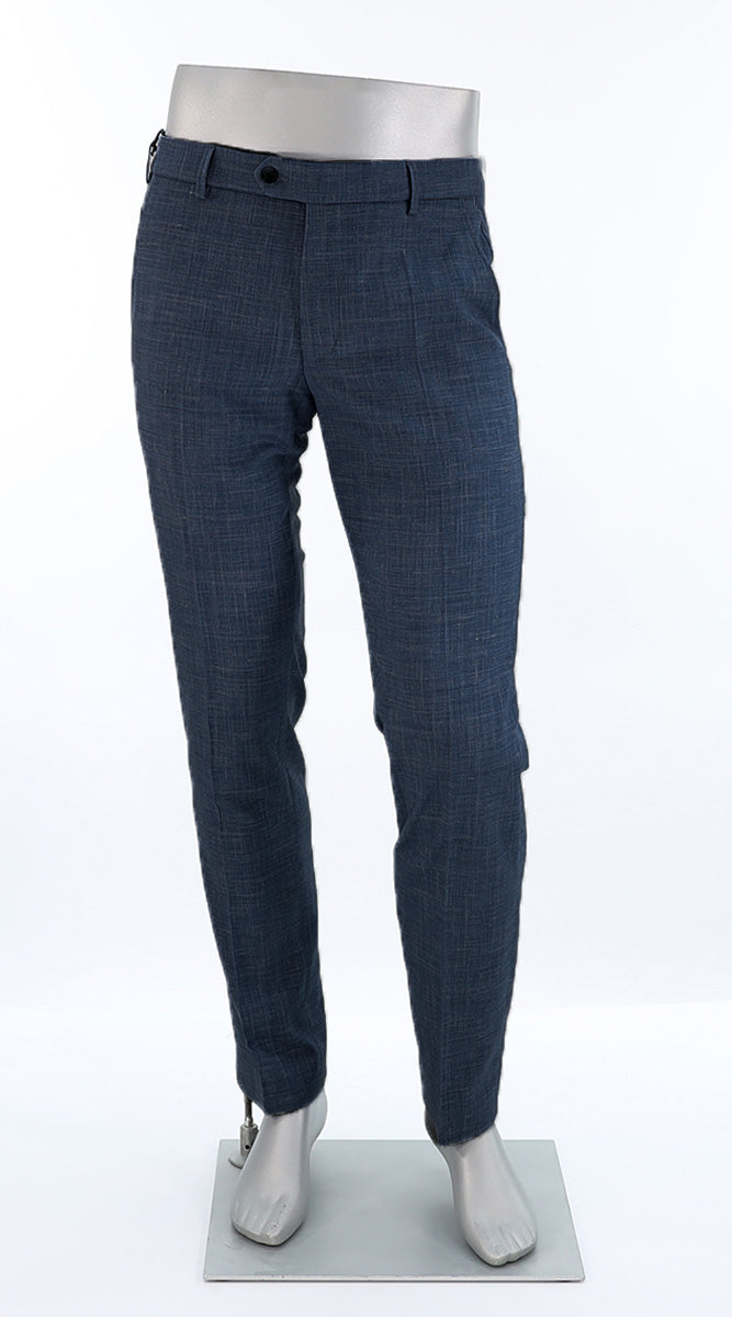 Meyer 2026 Bonn Navy Men’s Cooling Wool and Linen Modern Fit Pants – Mondo Uomo