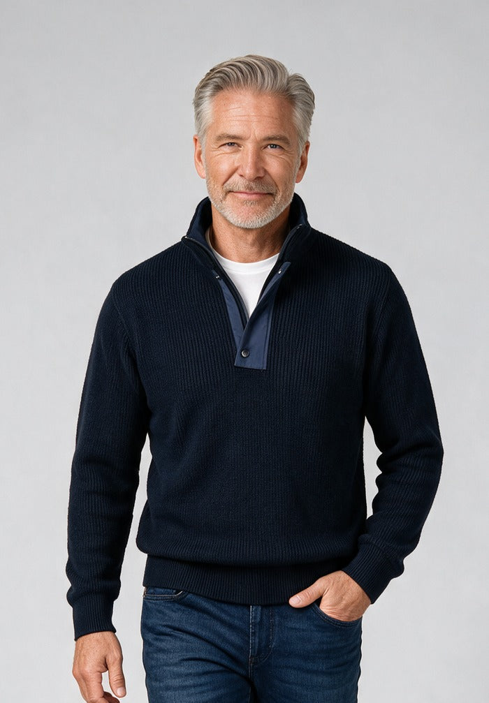 Paul & Shark Half Zip Sweater — model detail