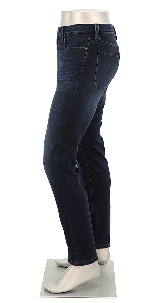 Alberto Men's Pipe Lefthand Jeans In Dark Blue Side Blue Mondo Uomo