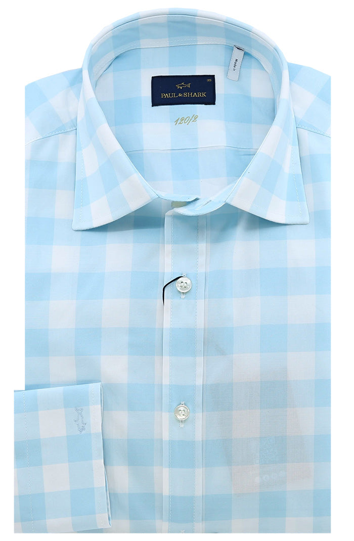 Paul & Shark Long Sleeve Cotton Shirt For Men In Light Blue - Mondo Uomo