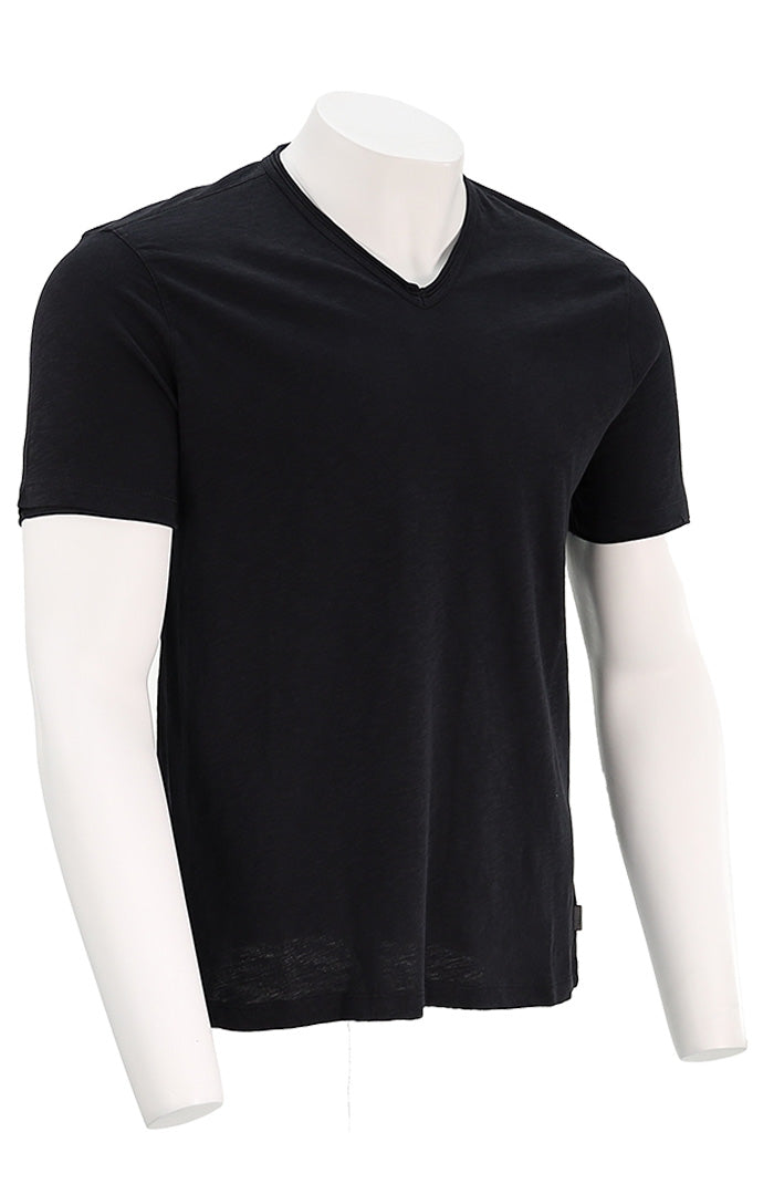 Miles Slub V-Neck | Black