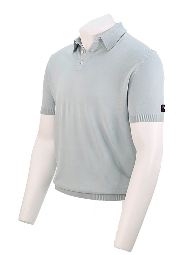 Paul & Shark Men’s Aqua Riviera Polo Shirt with Short Sleeves 22411609