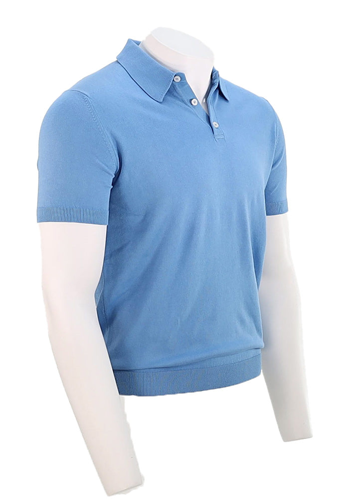 Paul & Shark Men’s Bright Blue Polo Shirt with Paul & Shark Logo Badge – Mondo Uomo