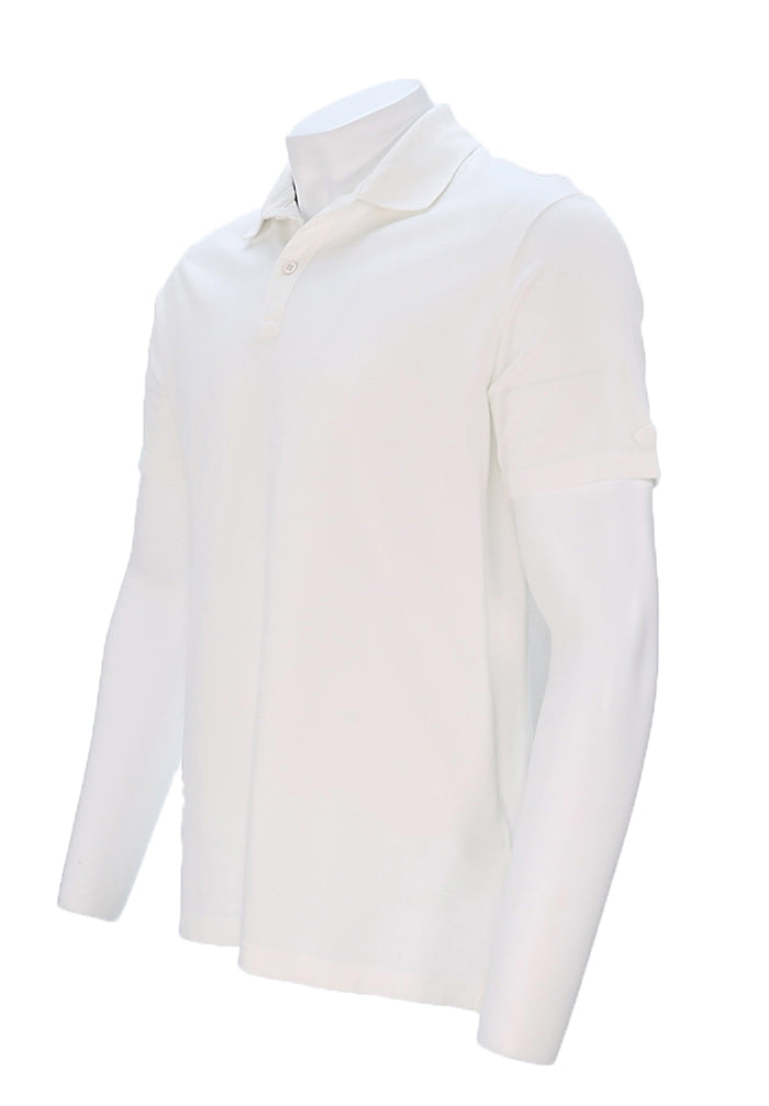 Paul and Shark Men’s Short Sleeve White Polo Shirt Side View – Mondo Uomo