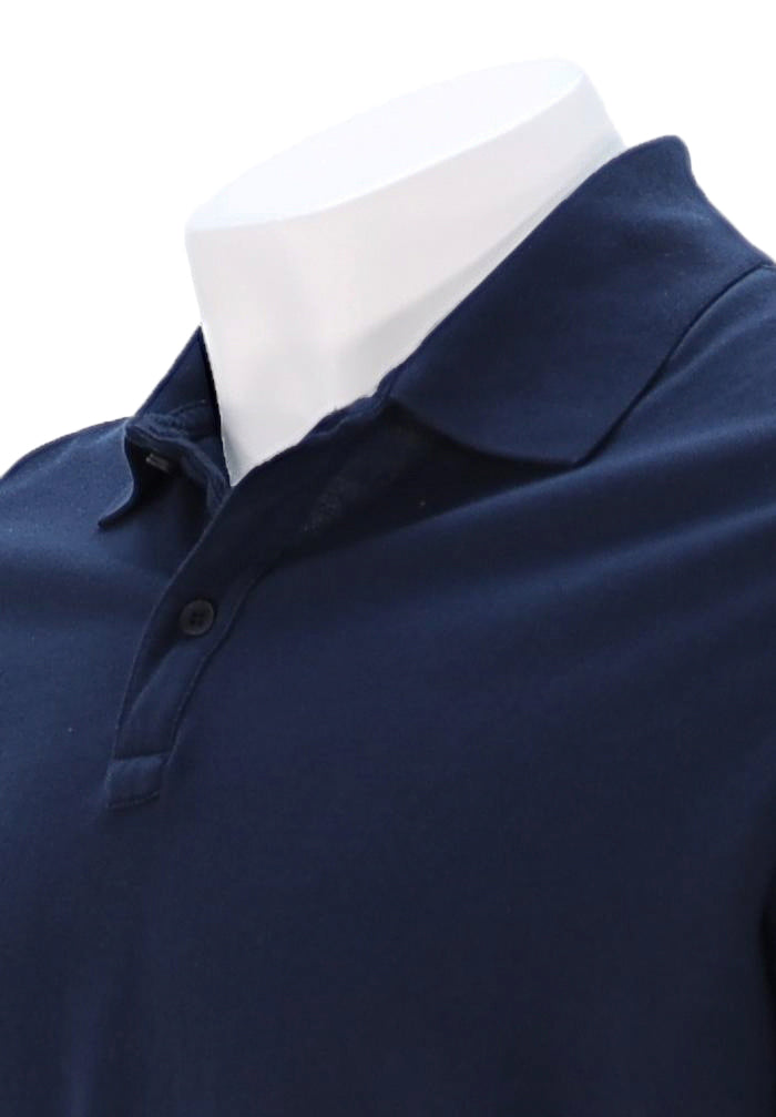 Close-up of collar and buttons on Paul and Shark Men’s Navy Polo Shirt