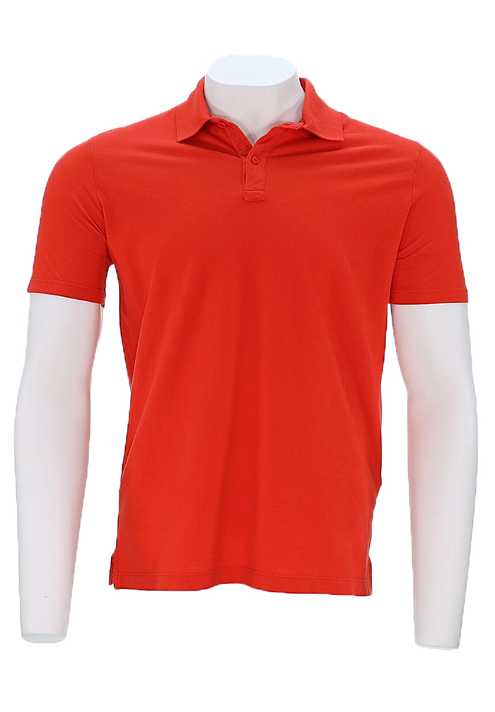 Paul and Shark Men’s Short Sleeve Polo Shirt in Solid Orange Cotton – Mondo Uomo