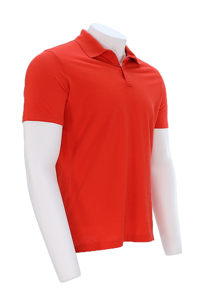 Paul and Shark Men’s Short Sleeve Orange Polo Shirt Side View 24411204-176