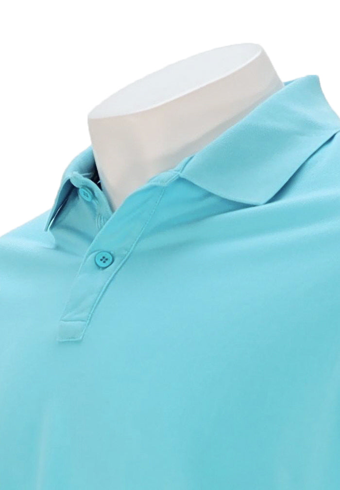 Close-up of collar and buttons on Paul and Shark Men’s Light Blue Polo Shirt