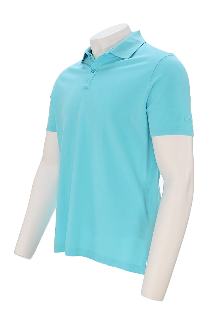 Paul and Shark Men’s Short Sleeve Light Blue Polo Shirt Side View – Mondo Uomo