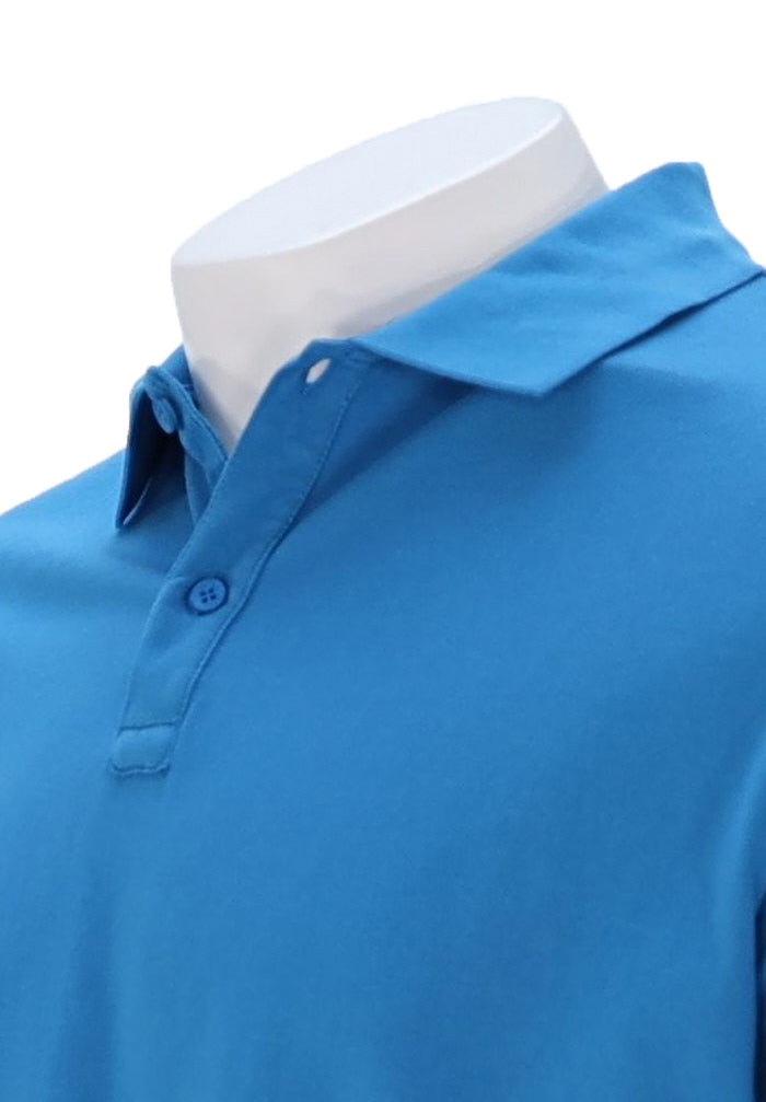 Close-up of collar and buttons on Paul and Shark Men’s Dark Blue Polo Shirt – Mondo Uomo
