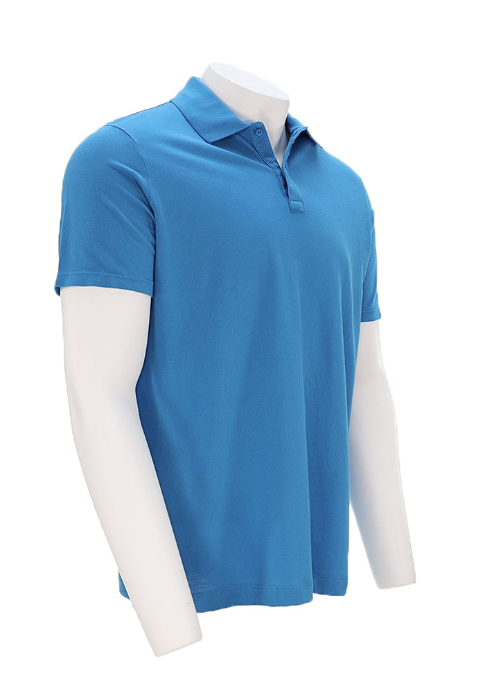 Paul and Shark Men’s Short Sleeve Dark Blue Polo Shirt Side View 24411204-338