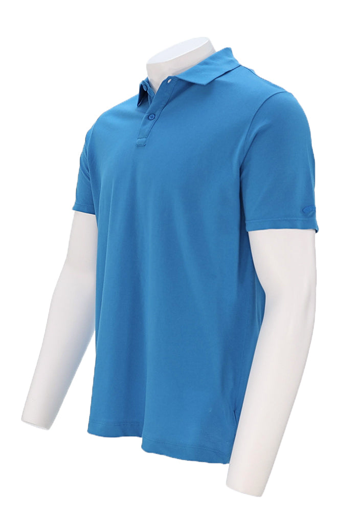 Paul and Shark Men’s Solid Dark Blue Cotton Polo Angled View – Mondo Uomo