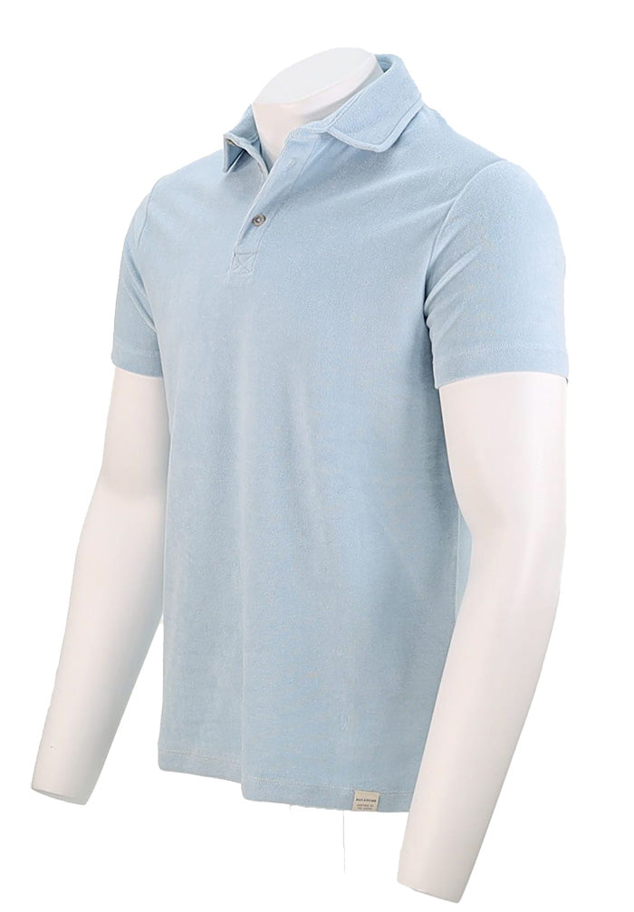 Paul & Shark Men’s Light Blue Terry Cloth Polo Shirt with Cotton Blend – Mondo Uomo